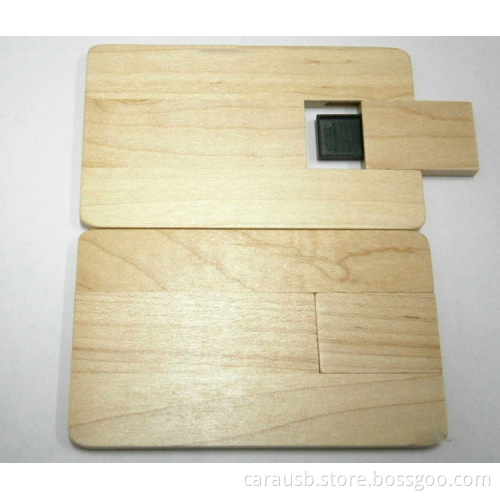 CaraUSB U disk factory custom HeartWood spain gifts wooden card type Usb disk 4gb creative waterproof Bank cassette design